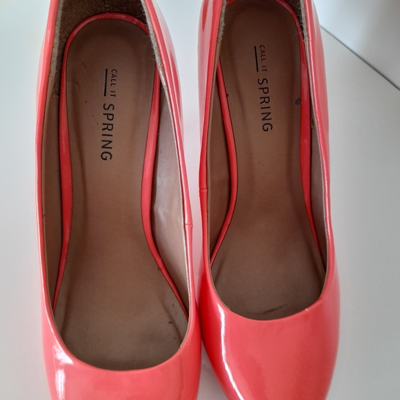 Call It Spring Coral Heels - Picture 2 of 8